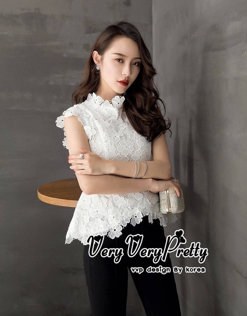 Florals Lace Vintage Chic Embroidery Blouse