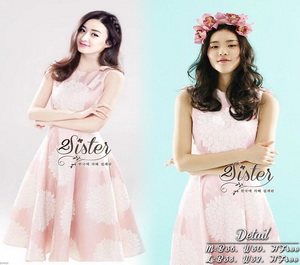 เดรสแขนกุดลุคเรียบหรู เนื้อผ้าpolyester