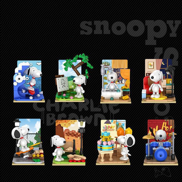 (สินค้าลิขสิทธิ์แท้) ชุดตัวต่อการ์ตูน สนูปี้ Snoopy