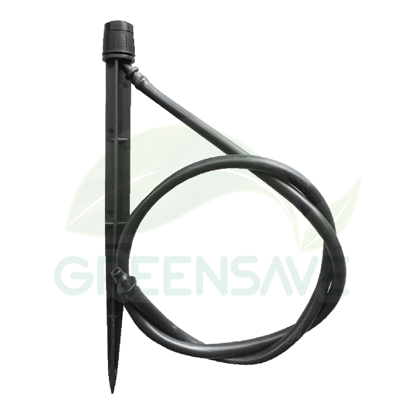 หัวจ่ายน้ำ 360 องศา พร้อมขาปัก 18 ซม. และสายไมโคร ยาว 1 เมตร