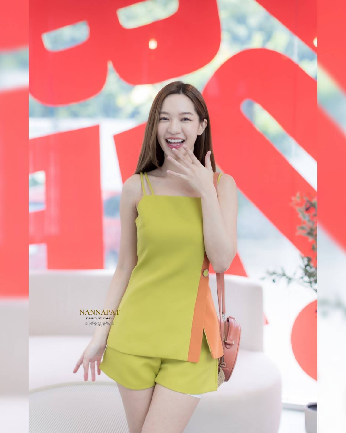 เสื้อสายเดียวทูโทน ซิปหลัง