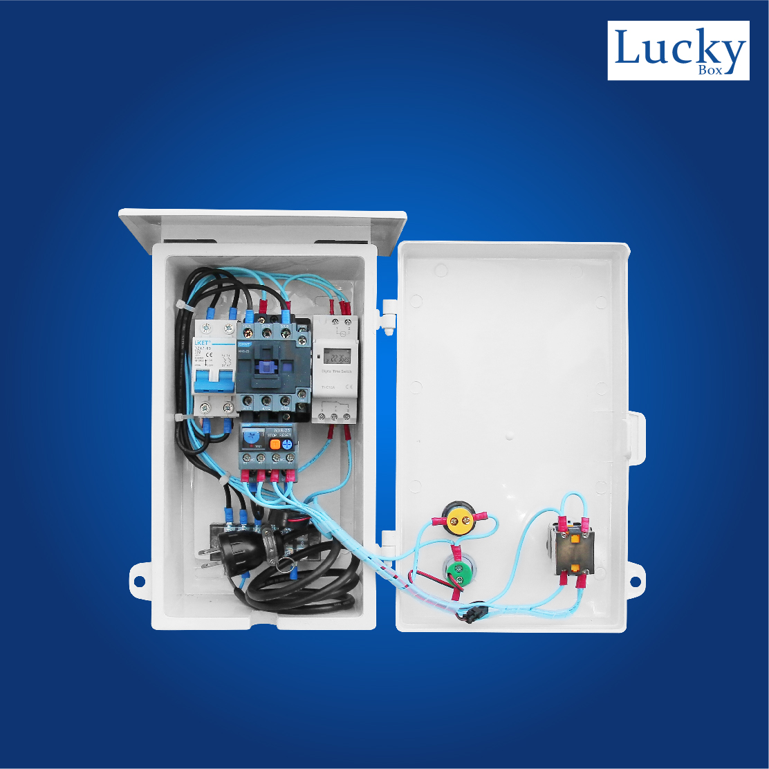 ตู้ควบคุมปั้มน้ำ 3 แรง ตั้งเวลารดน้ำต้นไม้อัตโนมัติ รุ่น : 1CH-AC-005