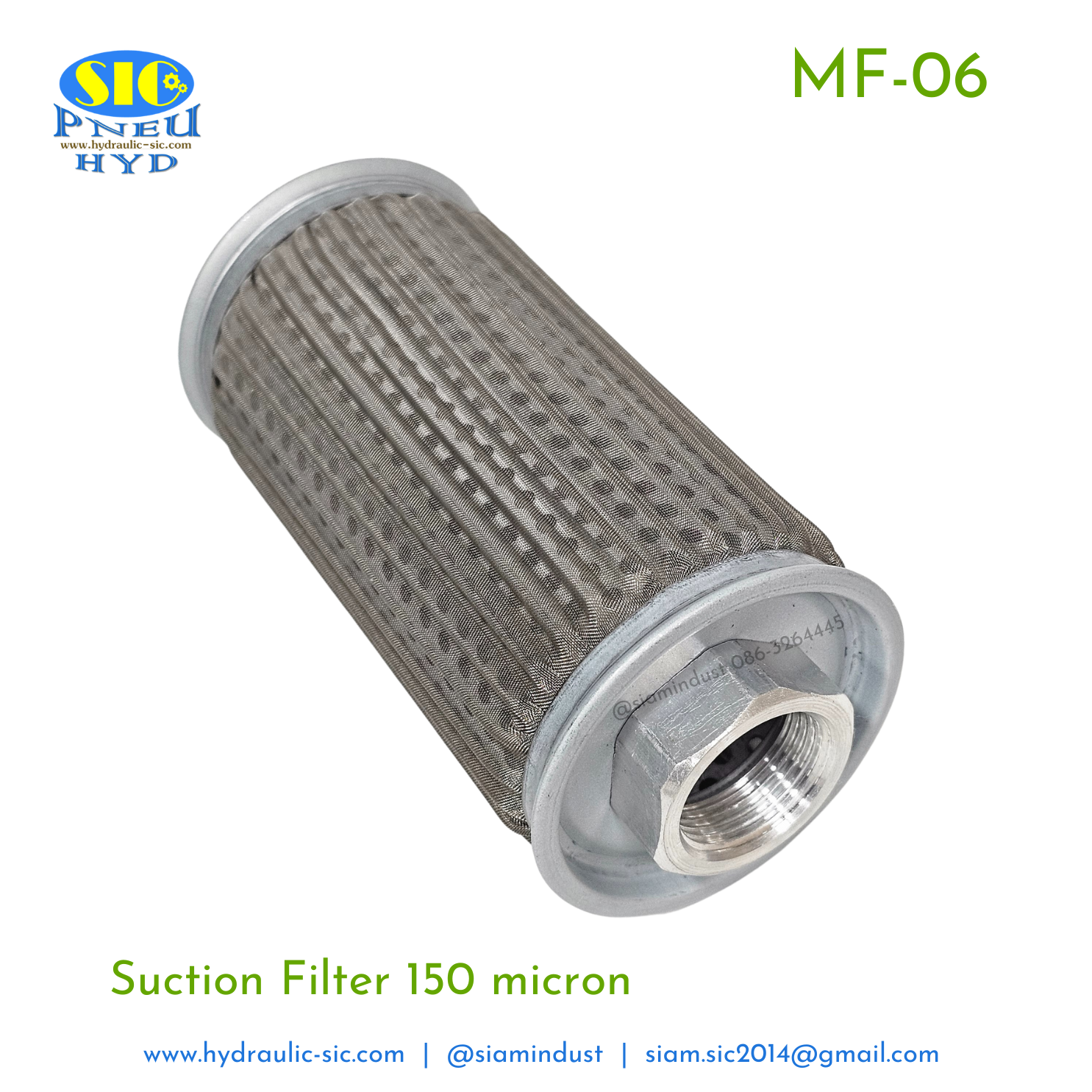 กรองไฮดรอลิค MF-04,MF-06,MF-08,MF-10,MF-12,MF-16 กรองขาดูด Suction Filter : POKE