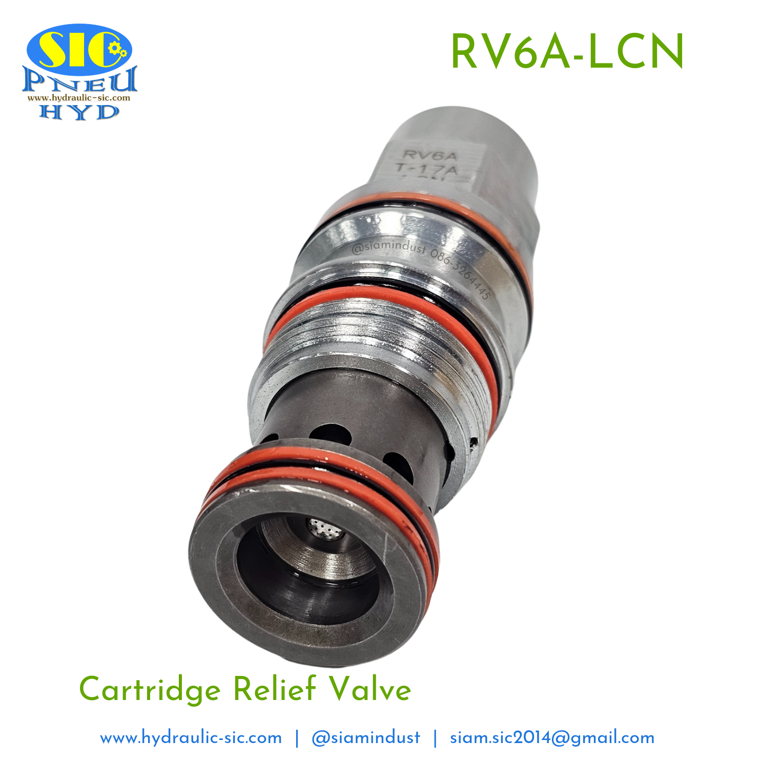 RV6A-T17A-LCN Cartridge Relief Valve เทียบ SUN Hydraulic รุ่น RVGA-LCN