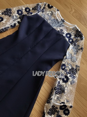 Lady Gabby Navy and Cream
