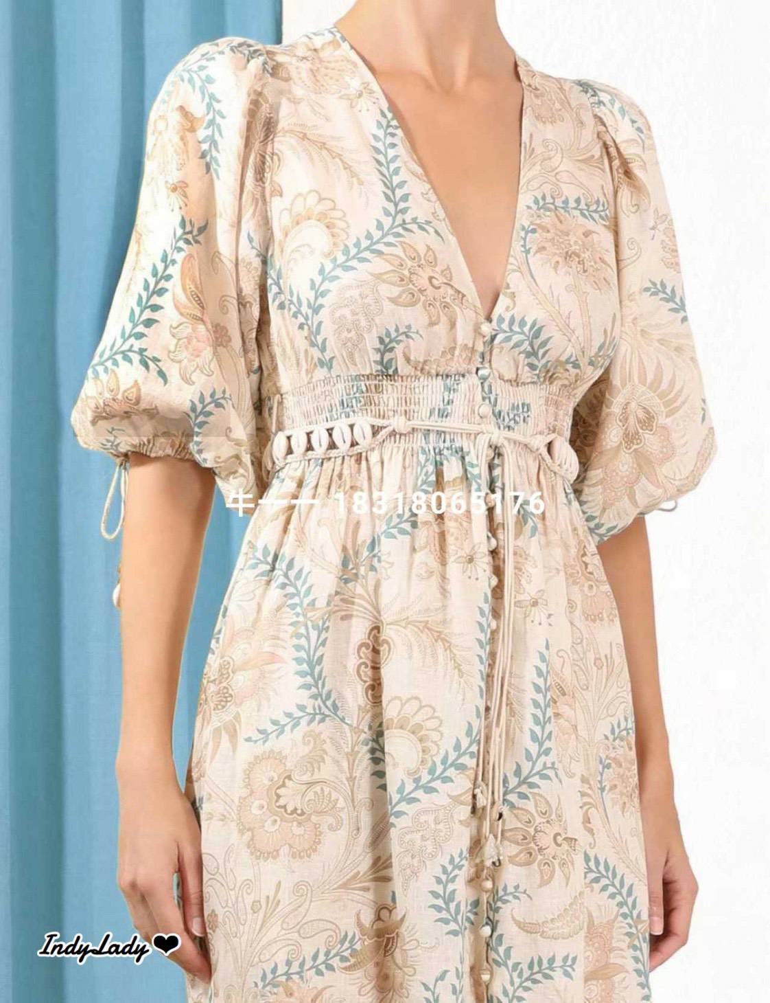 Maxi Dress แขนสั้น เนื้อผ้าบางเบา