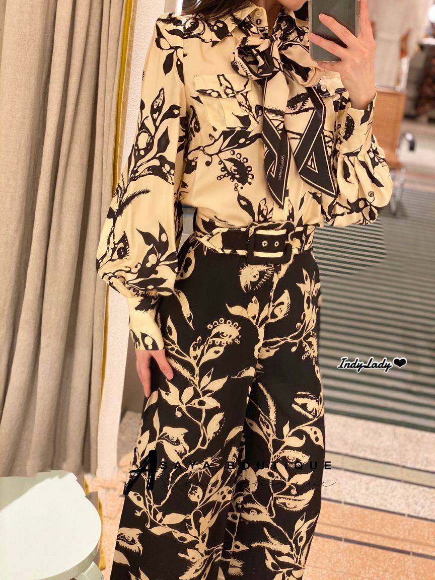 เสื้อทรงเชิ้ตคอปกแขนยาวพอง