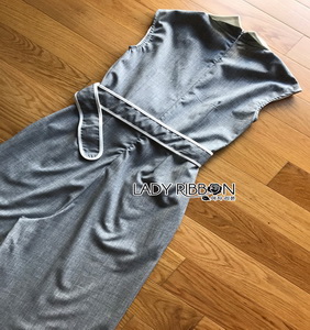 Smart Casual Shirt Jumpsuit Lady Ribbon เชิ้ตจัมป์สูท