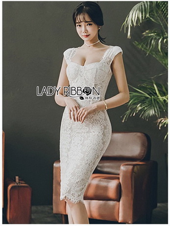 Lady Leanne Sexy Feminine White Lace Dress