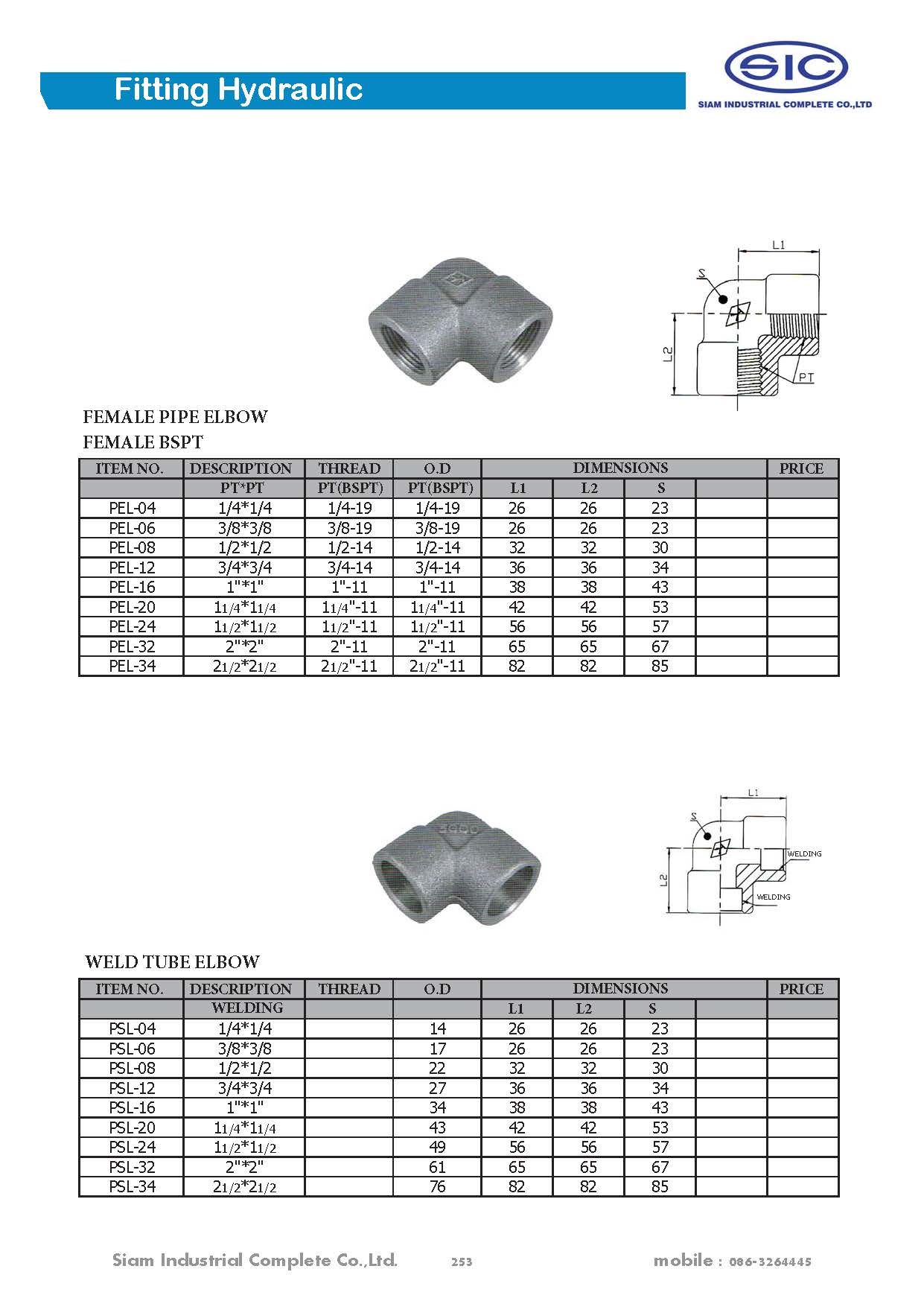 ข้อต่อไฮดรอลิค Fitting Hydraulic 3000 PSI