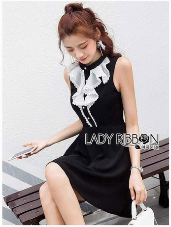 Lady Veronica Sleeveless Black Dress