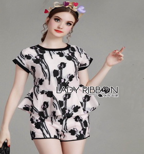 Lady Ribbon Lily Black and Pink Flower