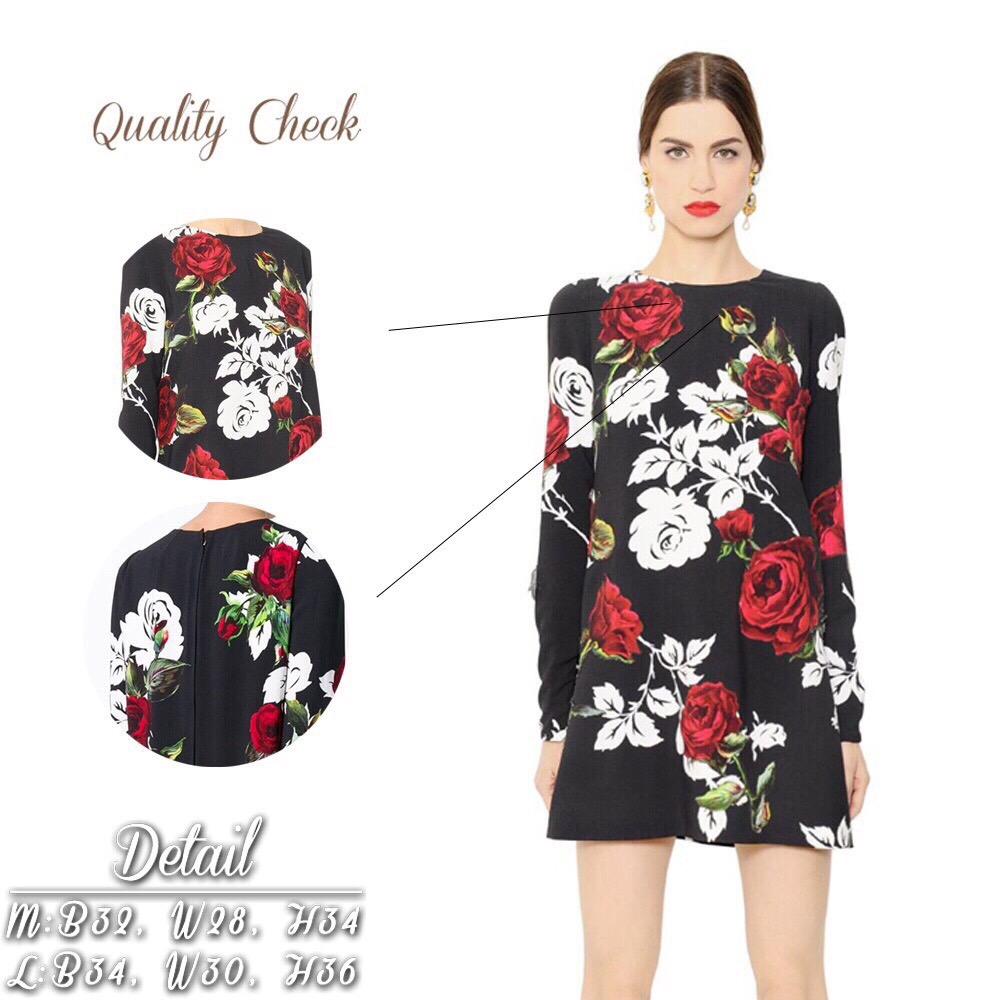 Lady Ribbon Online Sister ST08290516 🍀สินค้าพร้อมส่ง🍀 한국에 의해 설계된 2Sister Made, Beautyness of the Lady Red Rose