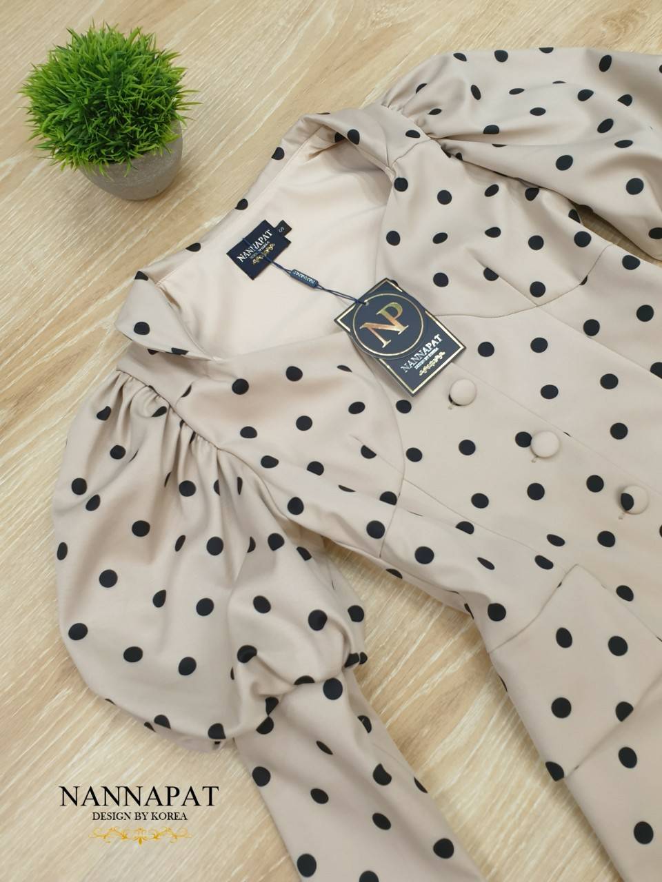 เดรสงานกระดุมหน้า ช่วงแขนมีซิป