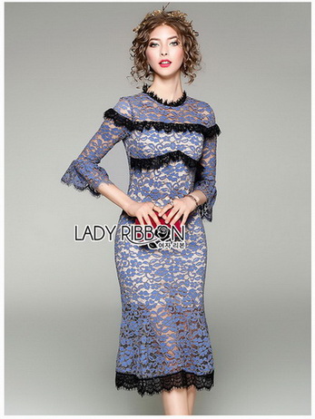 Lilac Lace Mermaid Dress