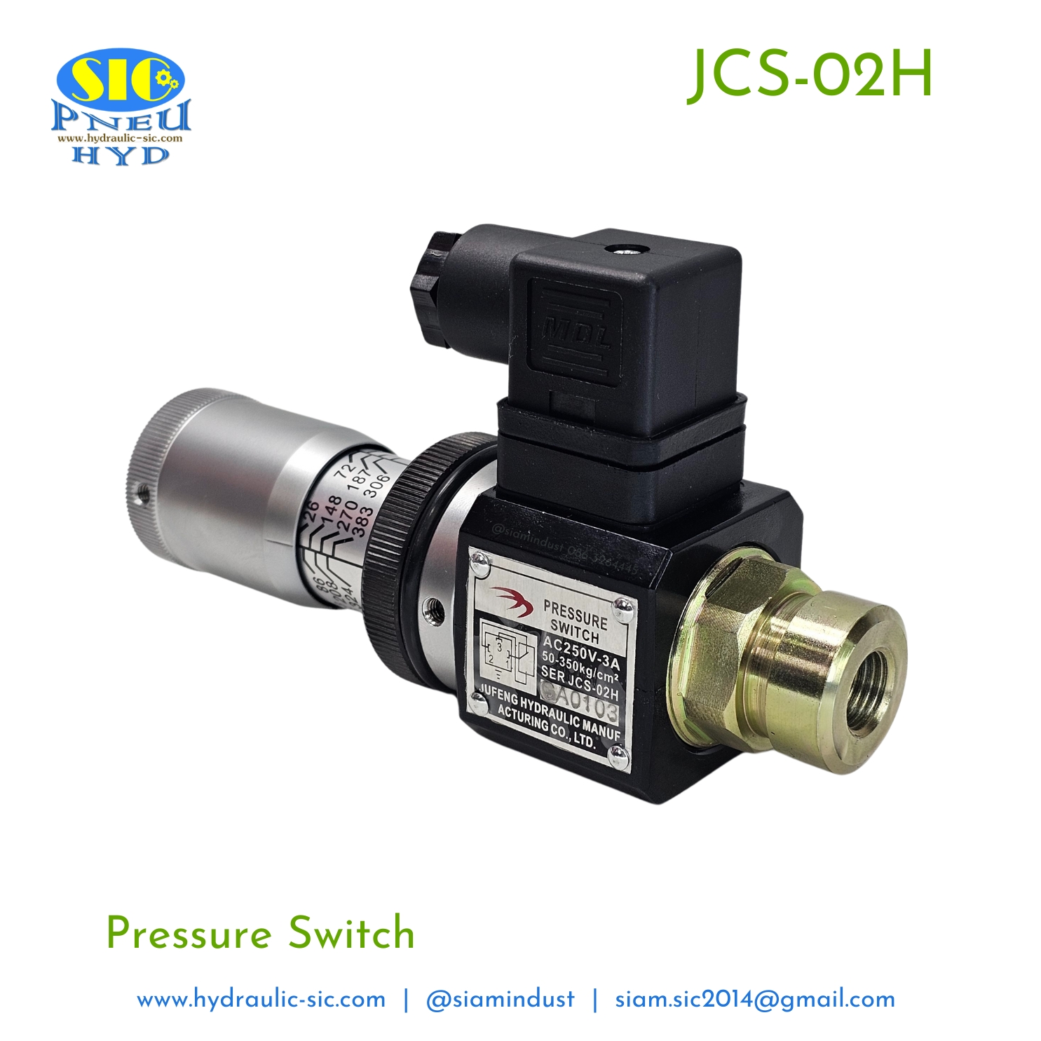 JCS-02N,JCS-02NL,JCS-02H : JF-JCS-02** (Pressure Switch) เพรสเชอร์สวิทช์ สวิทช์แรงดันไฮดรอลิค