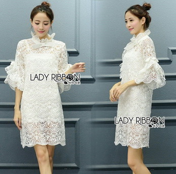 เดรสลูกไม้สไตล์โมเดิร์นวินเทจ