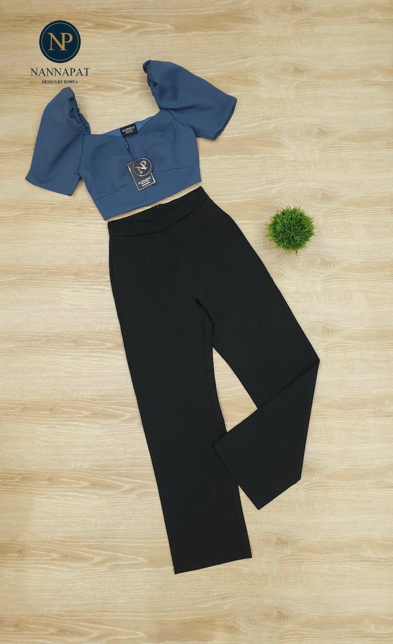 เสื้อซิปหลังกางเกงทรงสวย