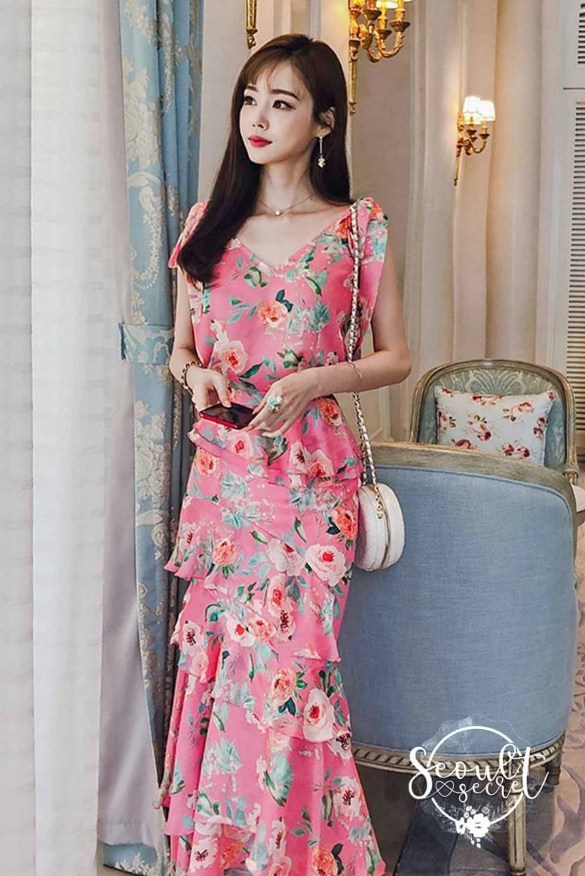 เซ็ทกระโปรงตัวยาวลุคสาวสวย