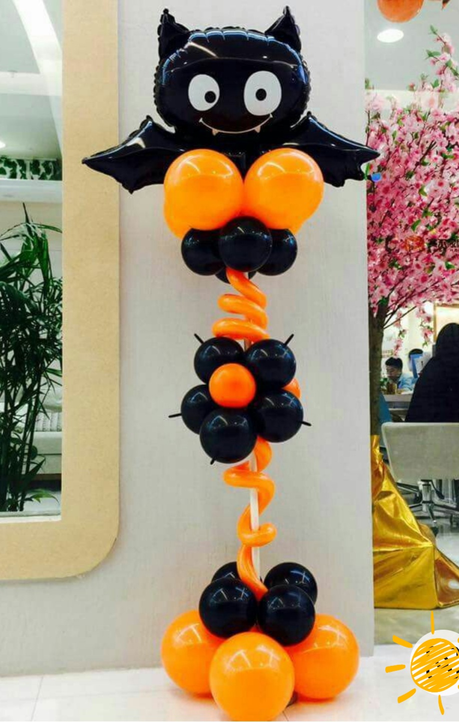 เสาลูกโป่งวันฮาโลวีน สูง 1.50 เมตร Halloween Balloons colum