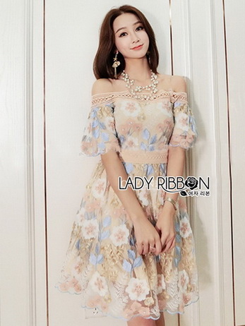 Pastel Lace Dress เดรสผ้าลูกไม้สีพาสเทล