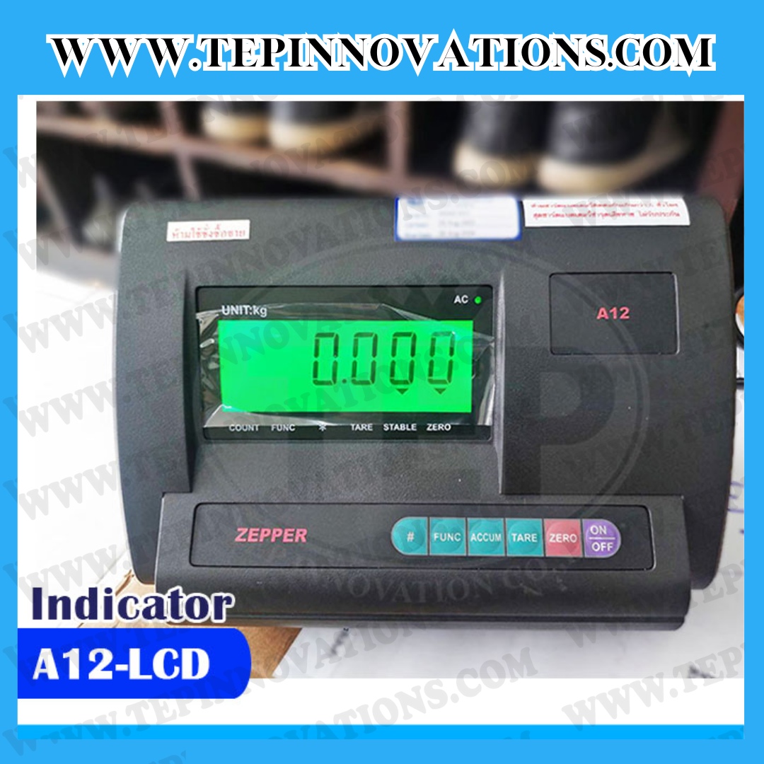 หัวอ่านเครื่องชั่งน้ำหนัก Weighing A12 หัวอ่านเครื่องชั่งตั้งพื้น หัวอ่านตาชั่ง รุ่น A12 LCD อะไหล่หัวอ่านเครื่องชั่ง หน้าจออะไหล่