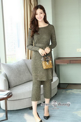 เสื้อ+กางเกง+ผ้าผูกเอว