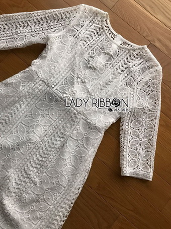 Lady Natalia Everyday Basic White Lace Dress