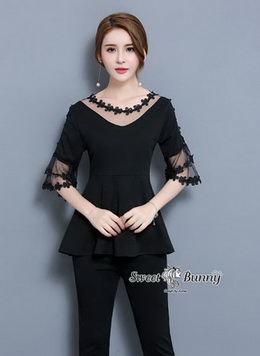 เซ็ทเสื้อ+กางเกง ผ้ายืด