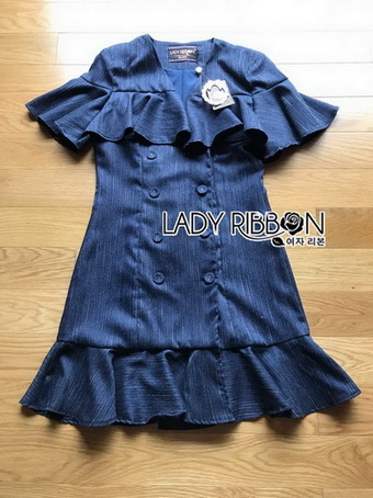 Maria Double-Breasted Dress Lady Ribbon