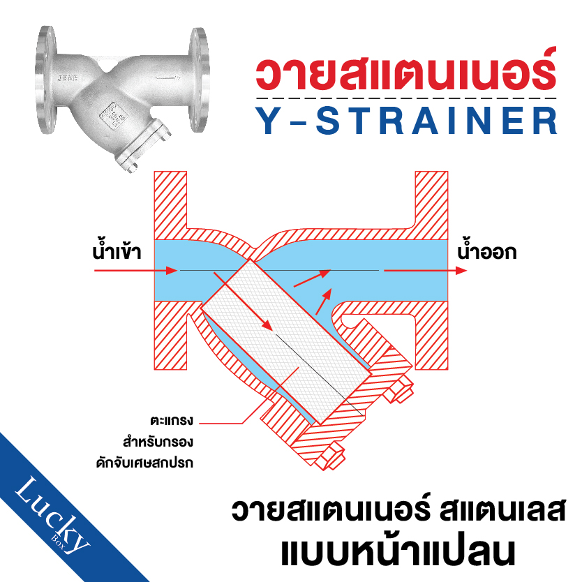 Y Strainer วายสแตนเนอร์ สแตนเลส ขนาด 6 นิ้ว แบบหน้าแปลน 10K