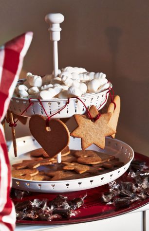 จานเสิร์ฟ 2 ชั้น, ขาว