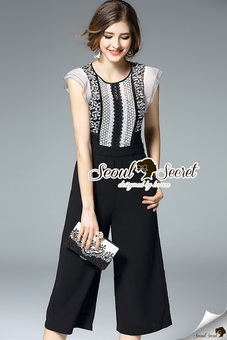 Lady Ribbon Online เสื้อผ้าออนไลน์ขายส่ง Seoul Secret เสื้อผ้า SS01180816 Seoul Secret Say's .... Night Party Blacky Lace PlaySuit