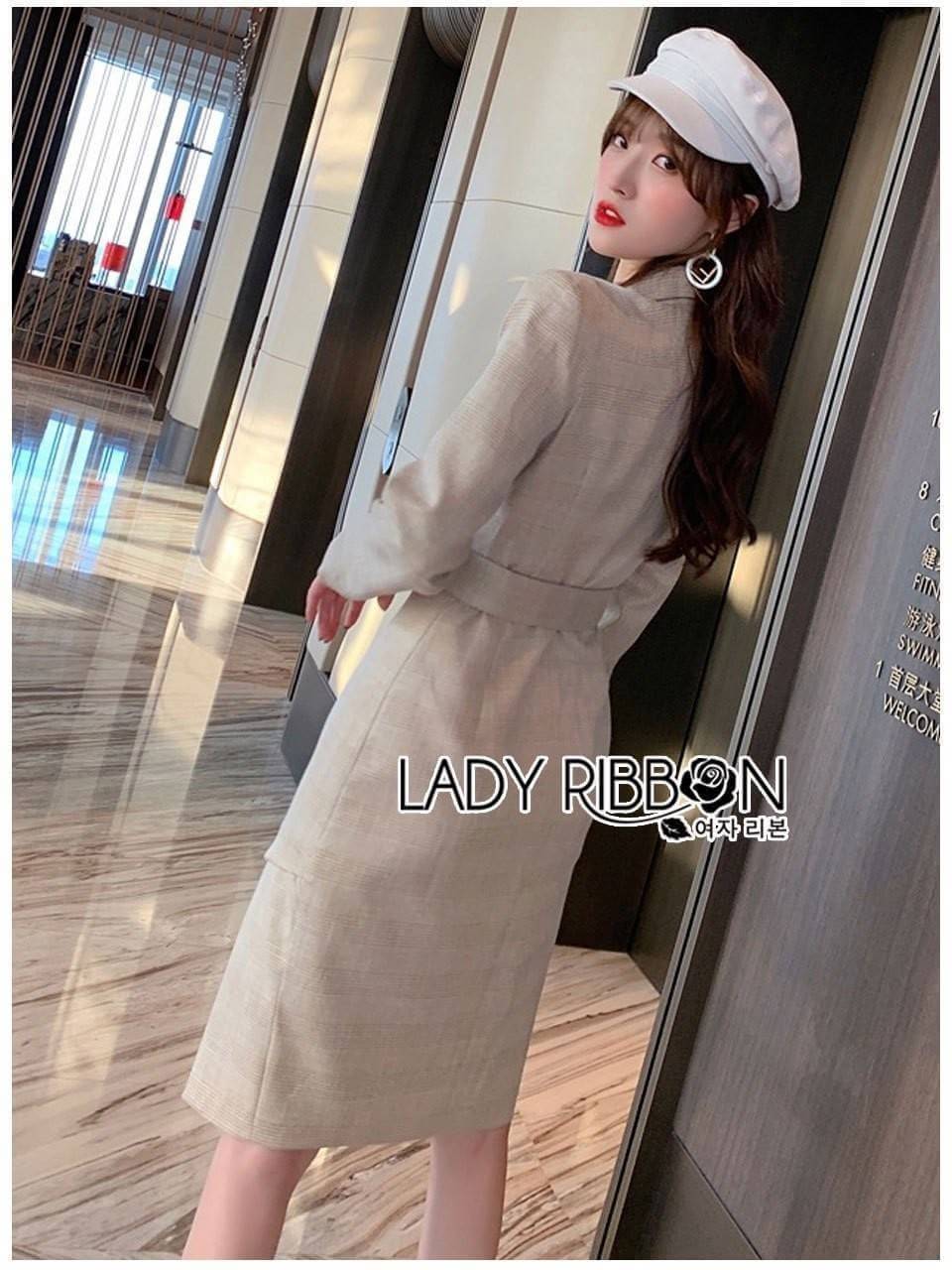 เดรสผ้าทวิตทรงสูทแขนยาว