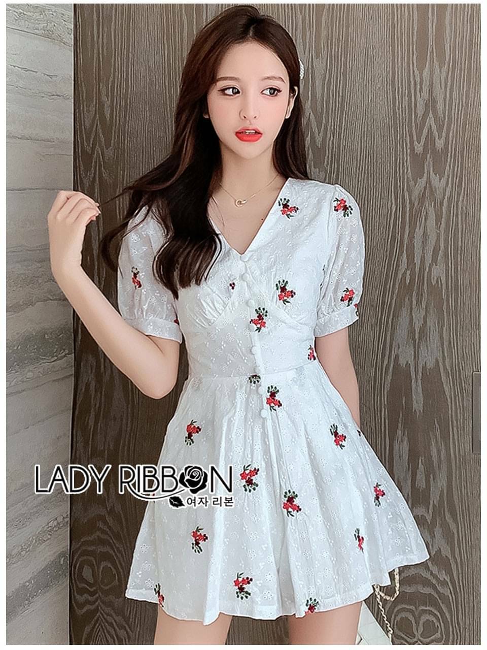 Playsuit เพลสูทคอตตอนสีขาว