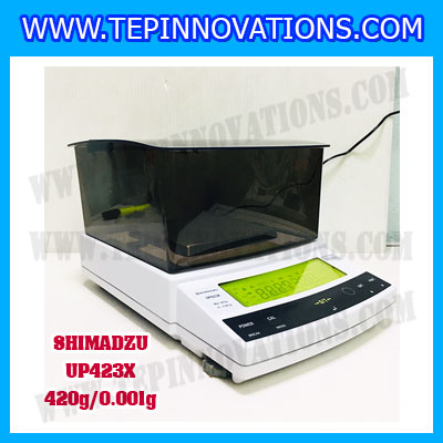 เครื่องชั่งดิจิตอล ทศนิยม 3 ตำแหน่ง รุ่น UP423X 420gx0.001g เครื่องชั่งละเอียดสูง420g เครื่องชั่งน้ำหนัก420g ตาชั่ง420กรัม พิกัดน้ำหนัก 420g ความละเอียด 0.001g ยี่ห้อ SHIMADZU รุ่น UP423X