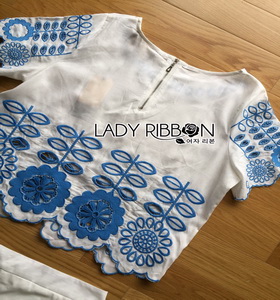 Lady Ribbon Cotton Set เซ็ตเสื้อและกางเกงผ้าคอต