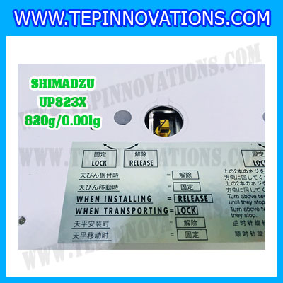 เครื่องชั่งดิจิตอล ทศนิยม 3 ตำแหน่ง รุ่น UP823X 820gx0.001g เครื่องชั่งละเอียดสูง820g เครื่องชั่งน้ำหนัก820g ตาชั่ง820กรัม พิกัดน้ำหนัก 820g ความละเอียด 0.001g ยี่ห้อ SHIMADZU รุ่น UP823X