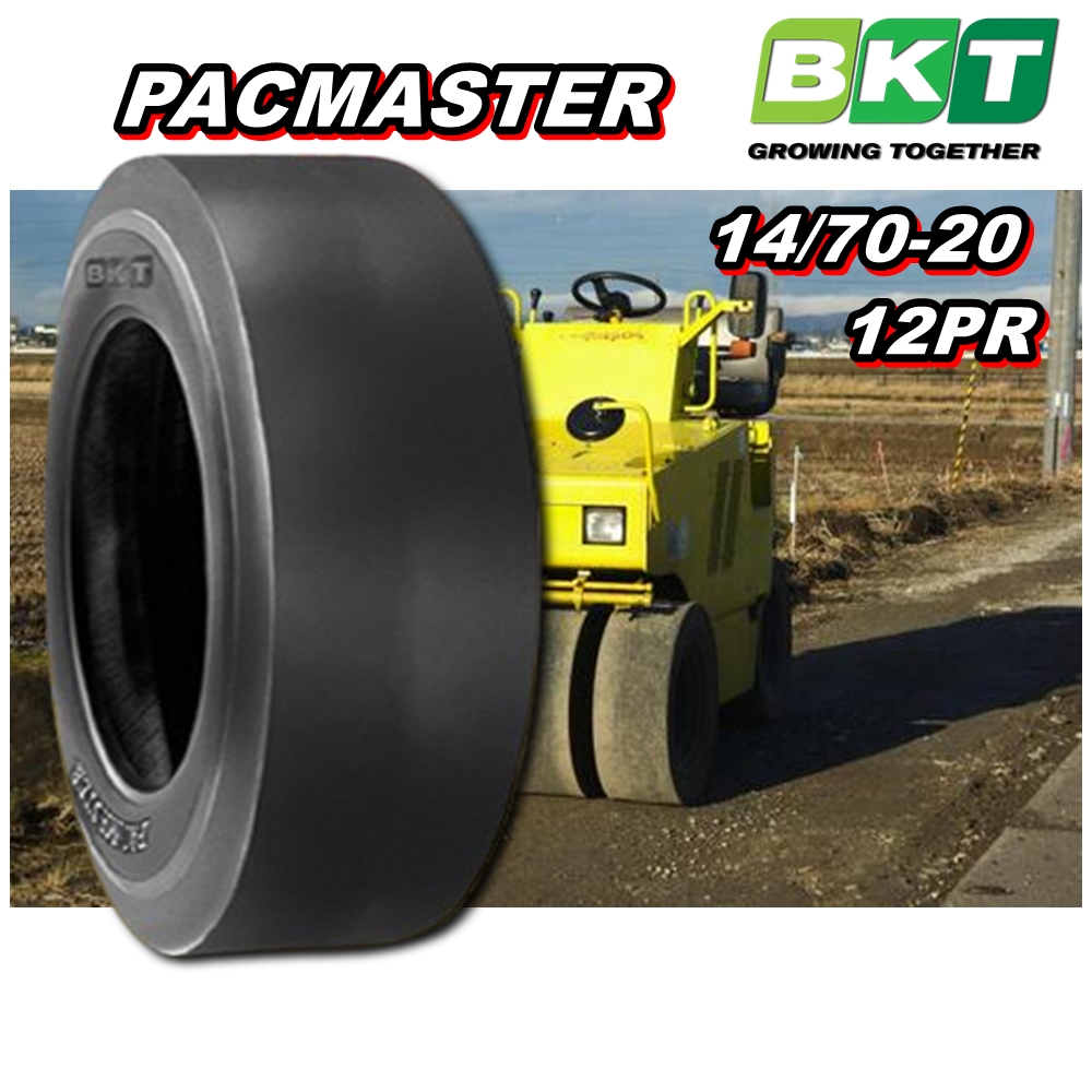 ยางรถบด ขนาด 14/70-20 รุ่น PACMASTER ชนิด TT 12PR (ครบชุด) ยี่ห้อ BKT