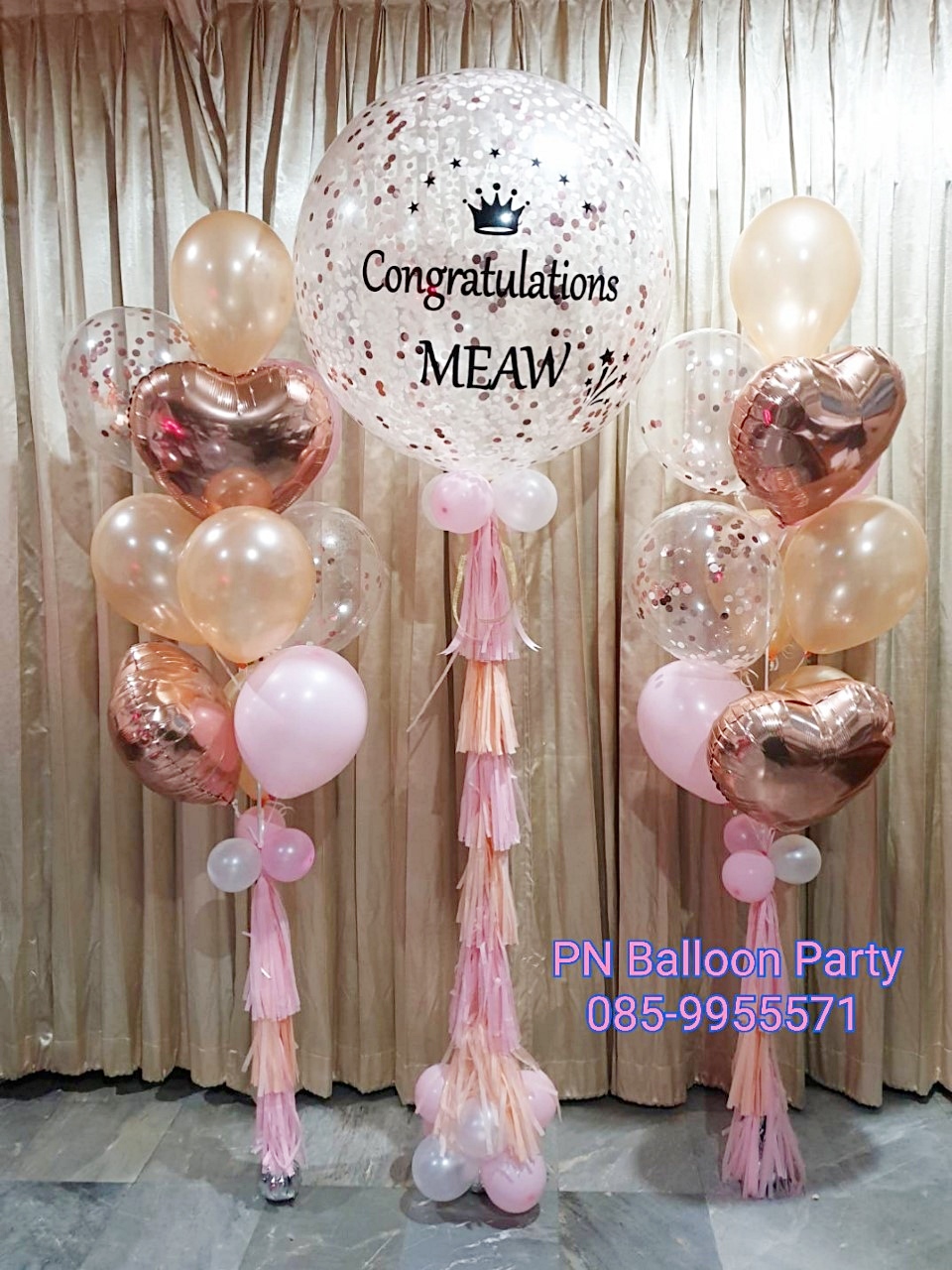 รีวิว ลูกโป่งสีโรสโกลด์ Rose-gold color balloon