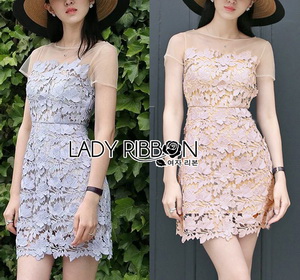 Lady Ribbon Grace Feminine Lace Dress