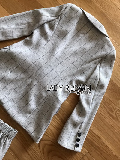 เซ็ตสูทและกางเกงผ้าวูลทอลายสก็อต