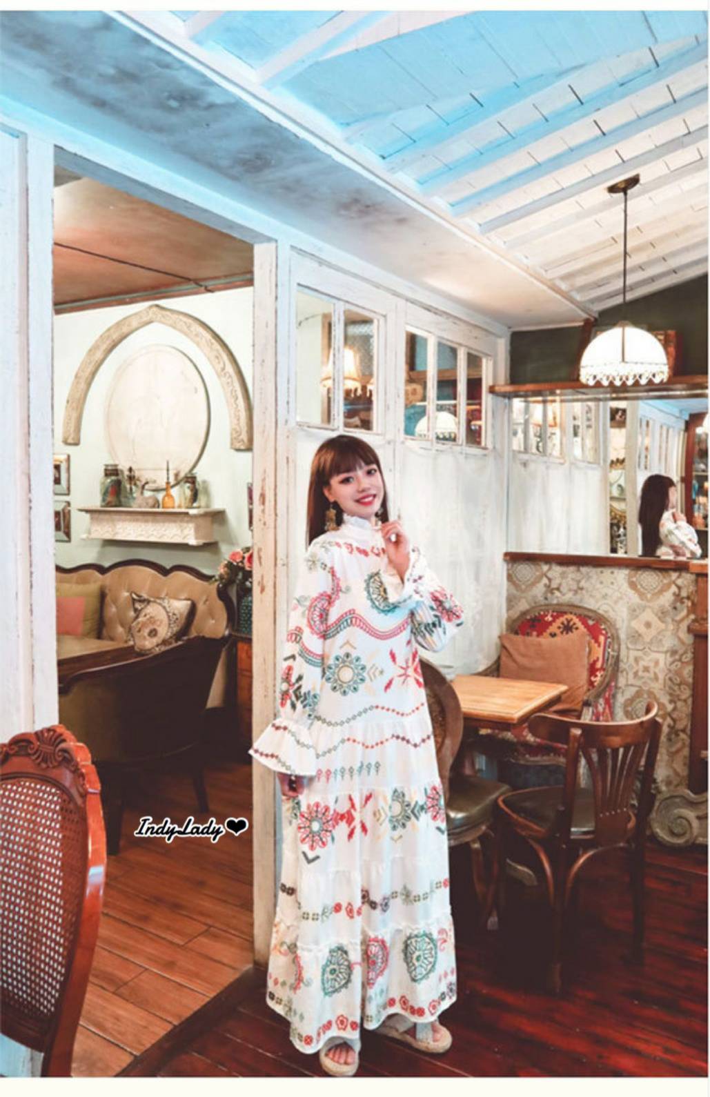 Maxi Dress แขนยาว