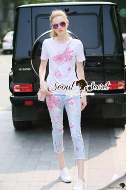 Lady Ribbon Online เสื้อผ้า Seoul Secret SS15300616 Seoul Secret Say's... Pink Chaba Blossom Nifty Set