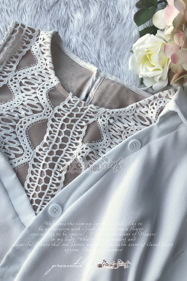 เสื้อเชิ๊ทเนื้อผ้าคอตตอนสีขาวคลาสสิค