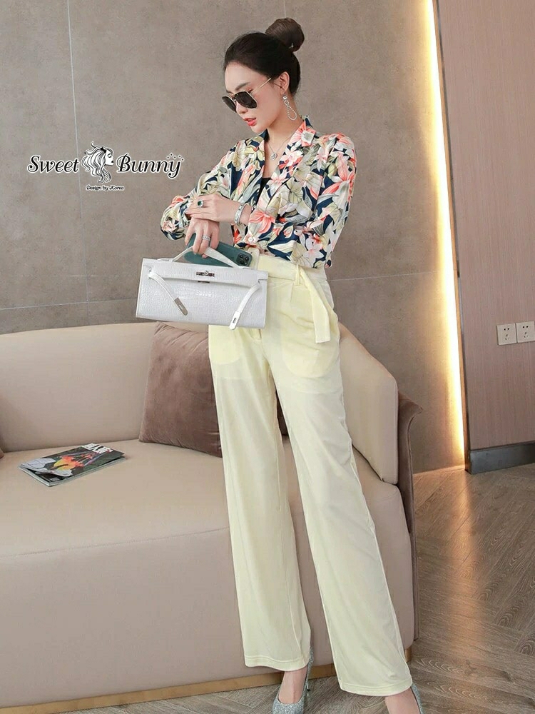 เสื้อปกสูทป้ายอกเฉียงข้าง แขนยาวทรงสวย