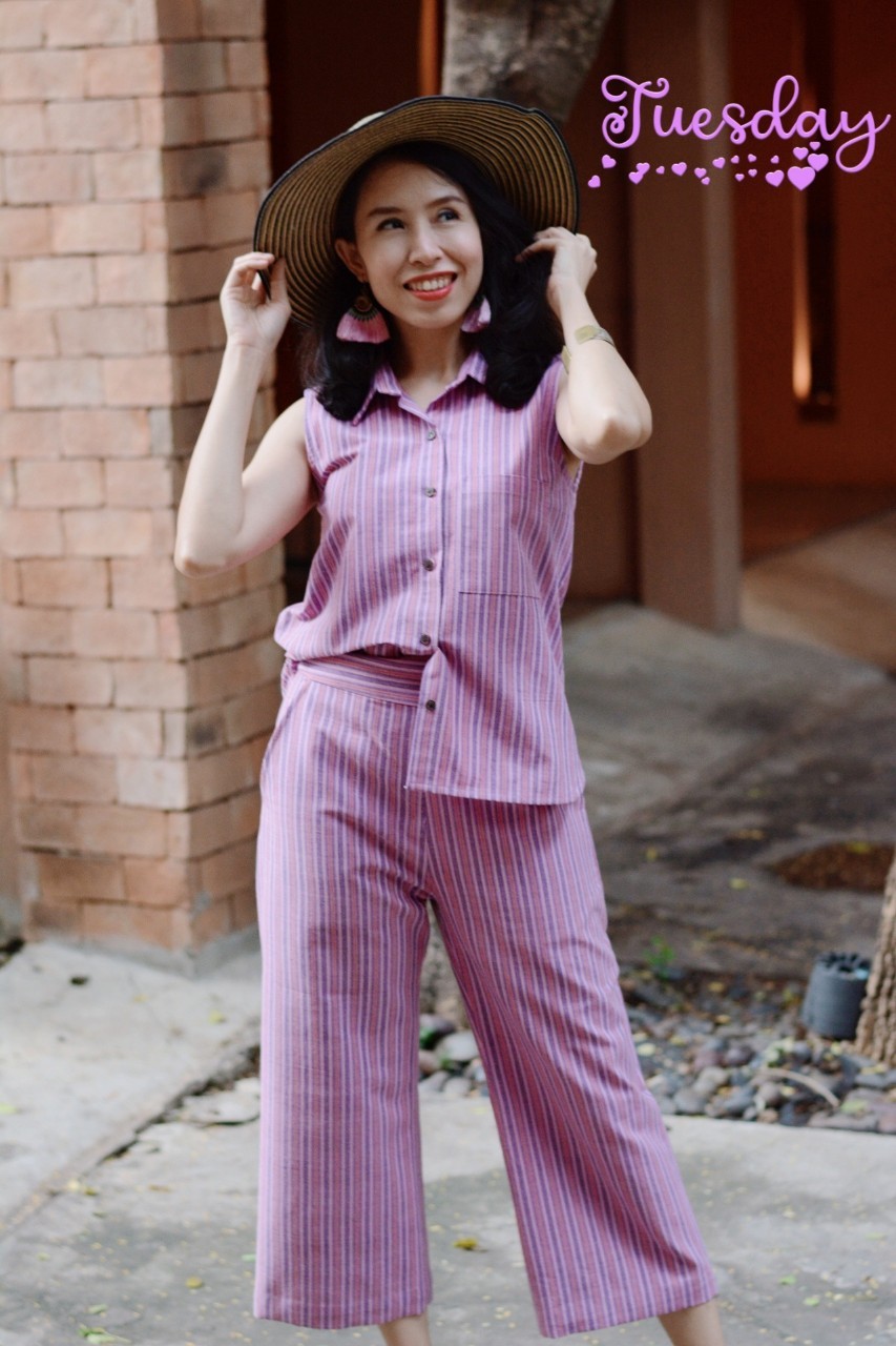 กางเกงผ้าฝ้ายทอมือ