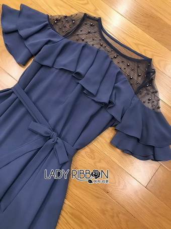 Lady Ribbon Chiffon Dress เดรสผ้าชีฟอง