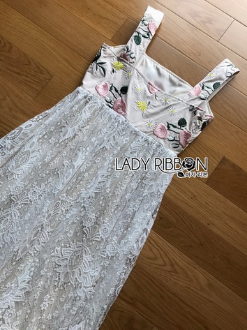 Cotton with Lady Ribbon Lace Dress