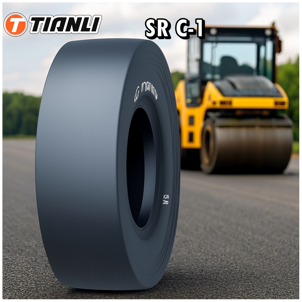 ยางรถบด รถทำถนน ขนาด 14/70-20 รุ่น SR (ครบชุด) ชนิด TTF 12PR ยี่ห้อ TIANLI